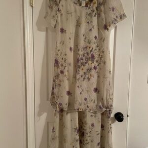 Floral layered Dress Set for spring wedding